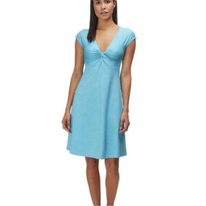 Patagonia Seabrook Bandha Twist Dress Heathered Blue Gorpcore Hiking Soft